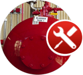 Монтаж системы порошкового пожаротушения