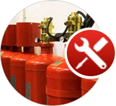 Монтаж автоматического газового пожаротушения